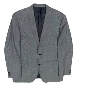 Hugo Boss Blazer Birdseye Wool Sport Coat TESSE Italy Grey "The Keys/Shaft" 46R